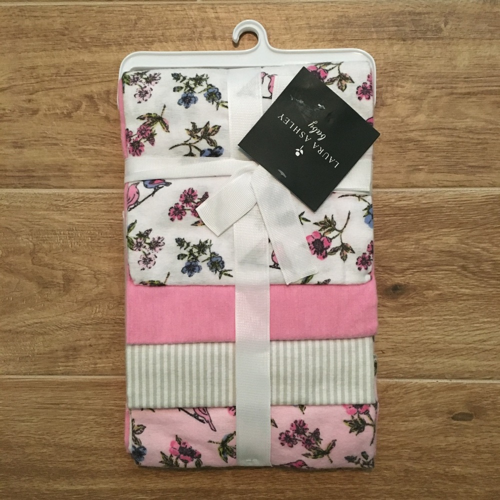 Laura Ashley Receiving blankets set of 4 NWT